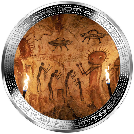 2026 Cameroon Prehistoric Alien Painting 1 oz Silver Coin (07/03)