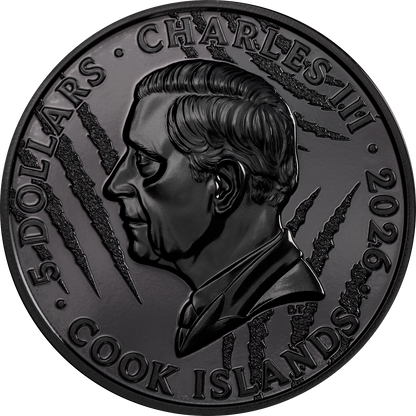 2026 Cook Islands Black and White - Lion 1 oz Silver Coin