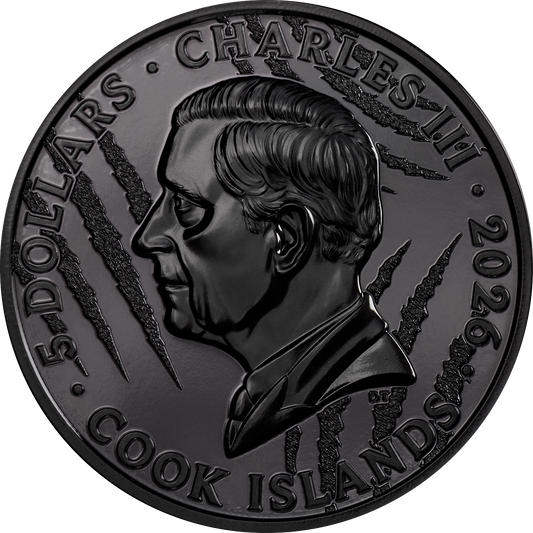 2026 Cook Islands Black and White - Lion 1 oz Silver Coin