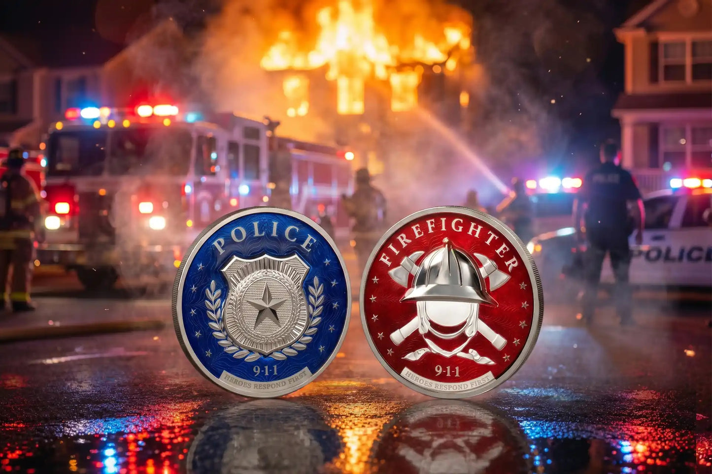 2026 Cook Islands First Responders Police & Firefighters 2 x 1 oz Silver Coin Set (06/17)