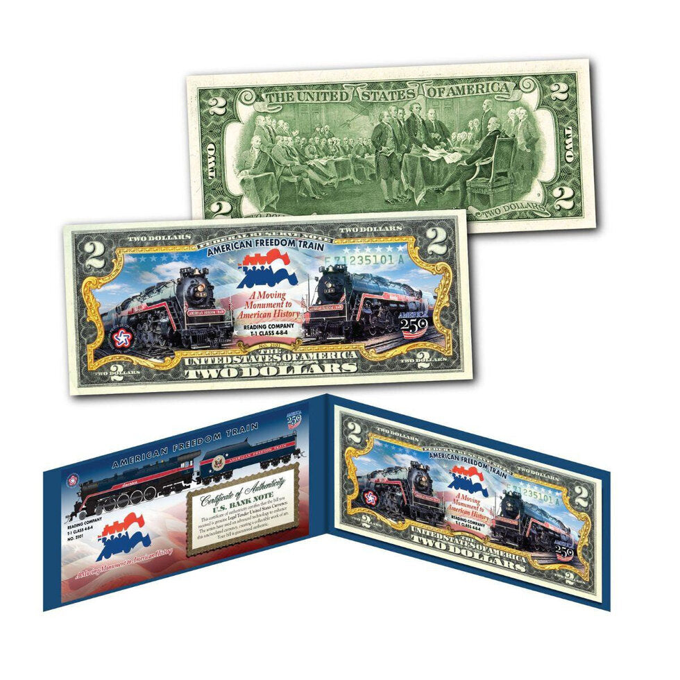 U.S. Genuine Legal Tender $2 Bill Freedom Train Edition (06/25)