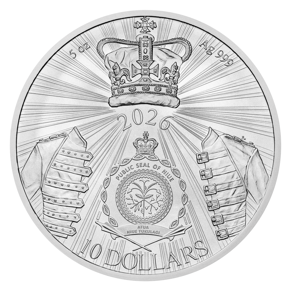 2026 Niue Freddie Mercury Proof 5 oz Silver Coin