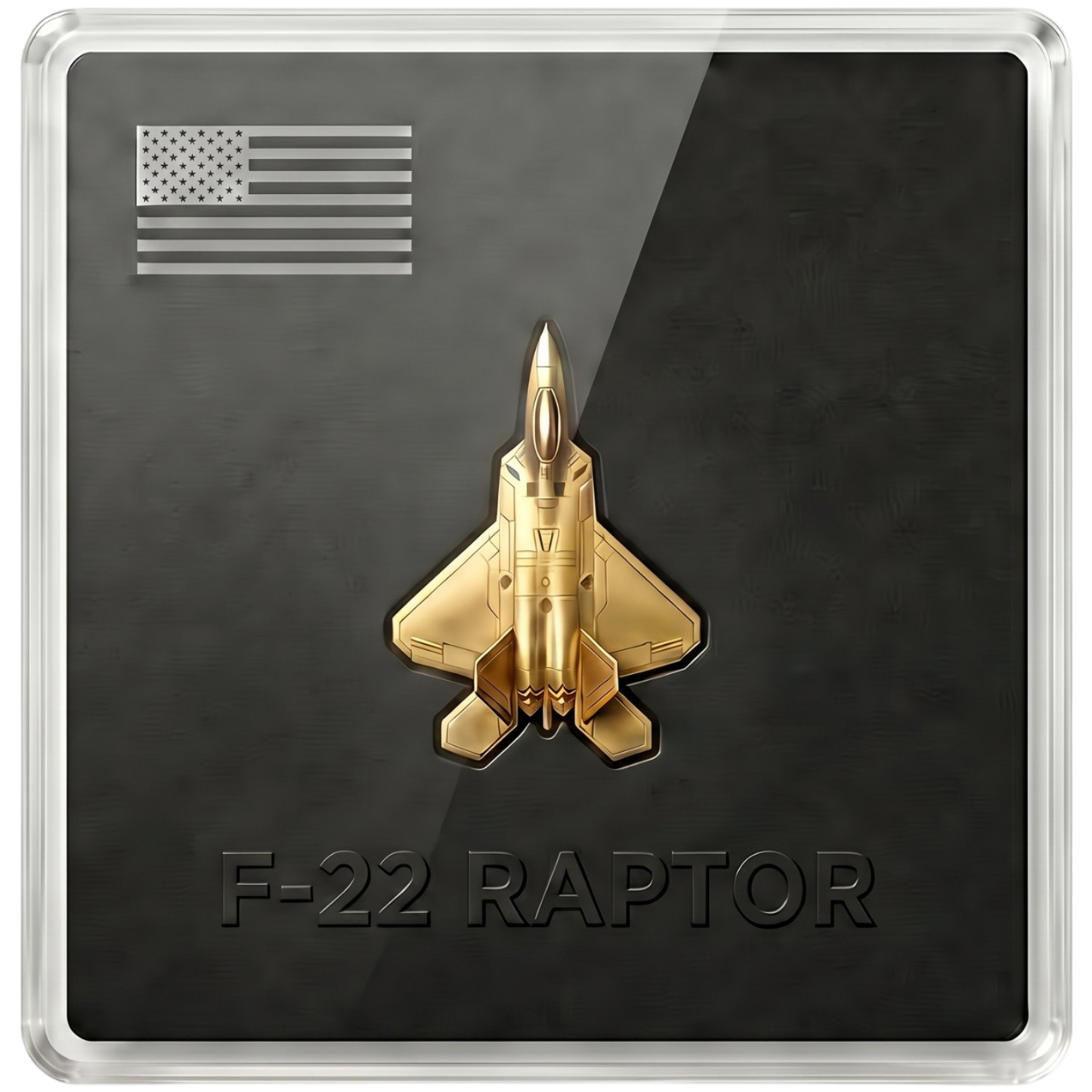 F22 Raptor Shaped 1/20g Gold Medal (07/29)