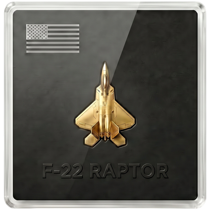 F22 Raptor Shaped 1/20g Gold Medal (07/29)