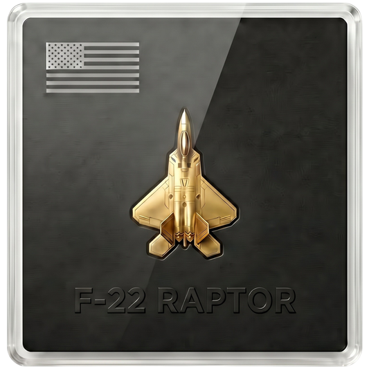 F22 Raptor Shaped 1/20g Gold Medal (07/29)
