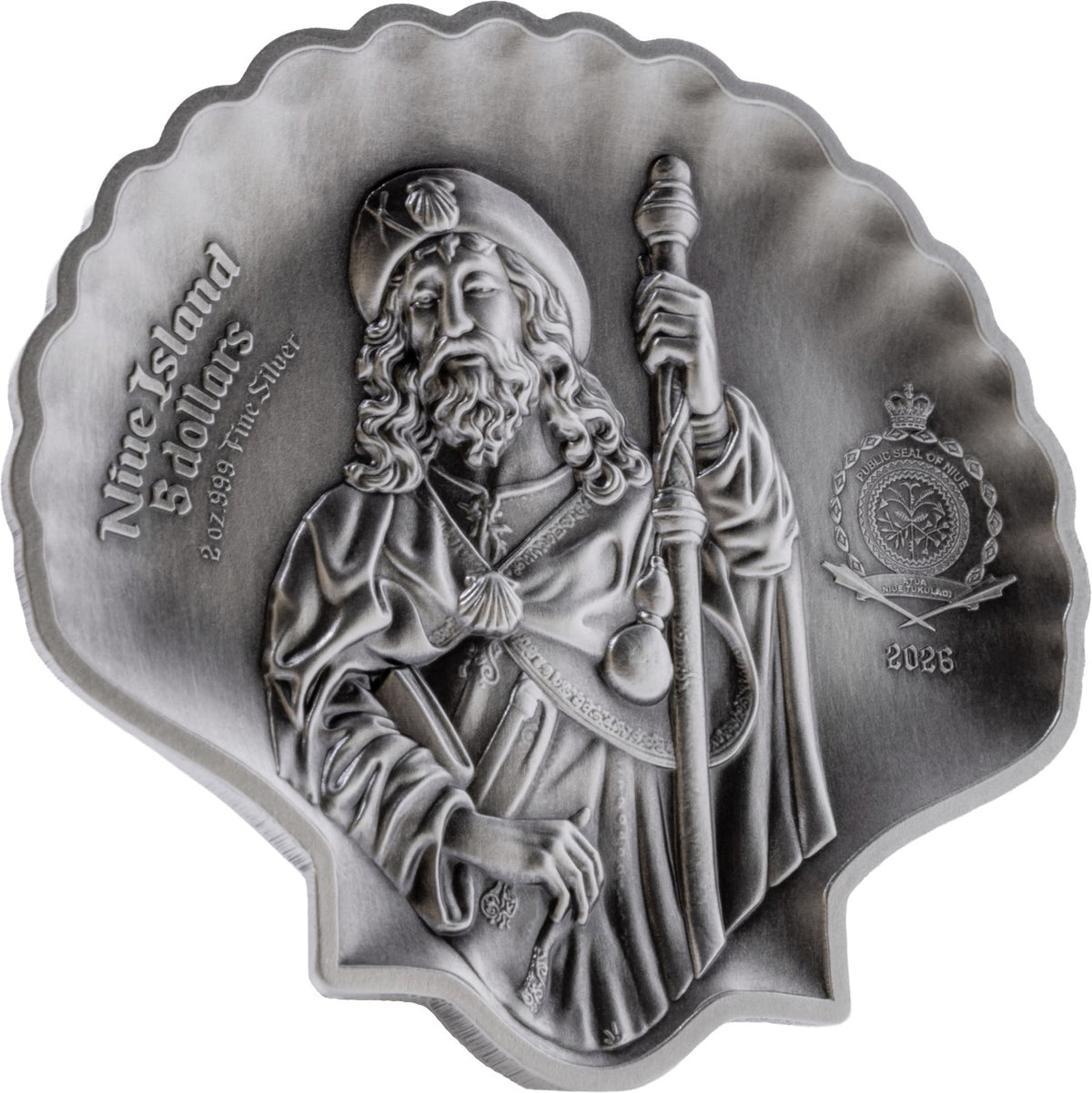 2026 Niue Saint James - The Way to Santiago 2 oz Silver Coin