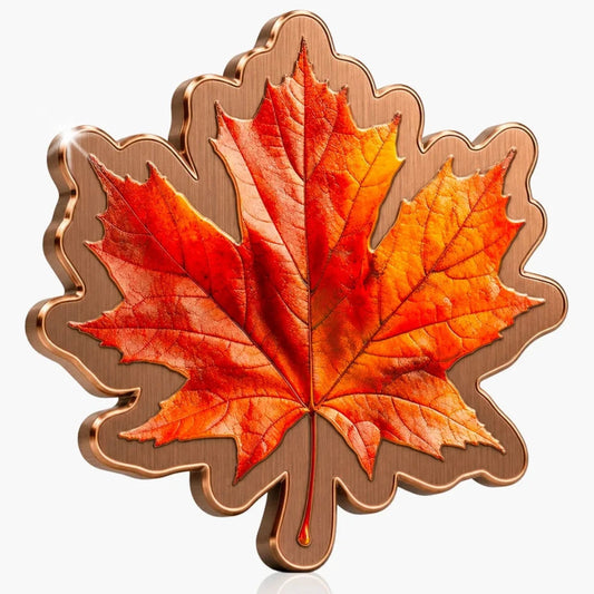 2026 Solomon Islands Maple Leaf Shaped 42g Cn Coin