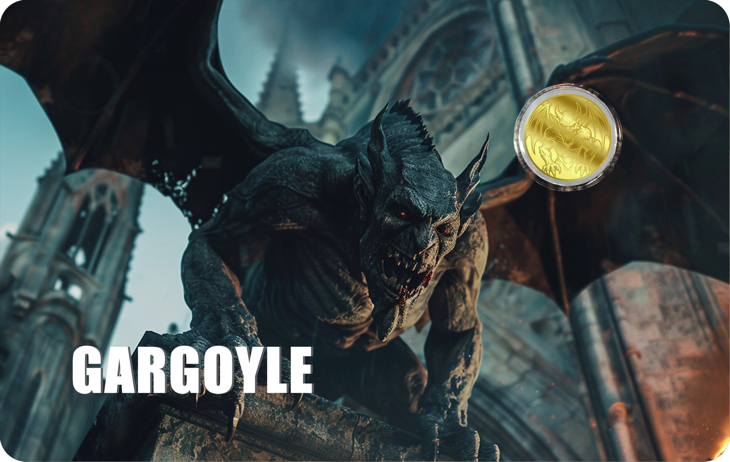2026 Liberia Gargoyle 1/200 oz Gold Coin in Card (06/30)
