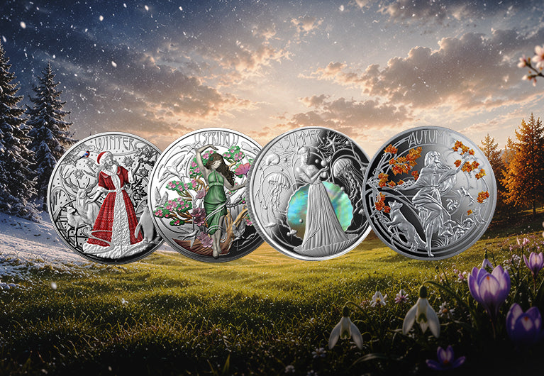 2025 Niue Four Seasons 4 x 1 oz Silver Coin Set (08/07)