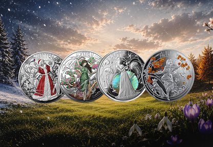2025 Niue Four Seasons 4 x 1 oz Silver Coin Set (08/07)