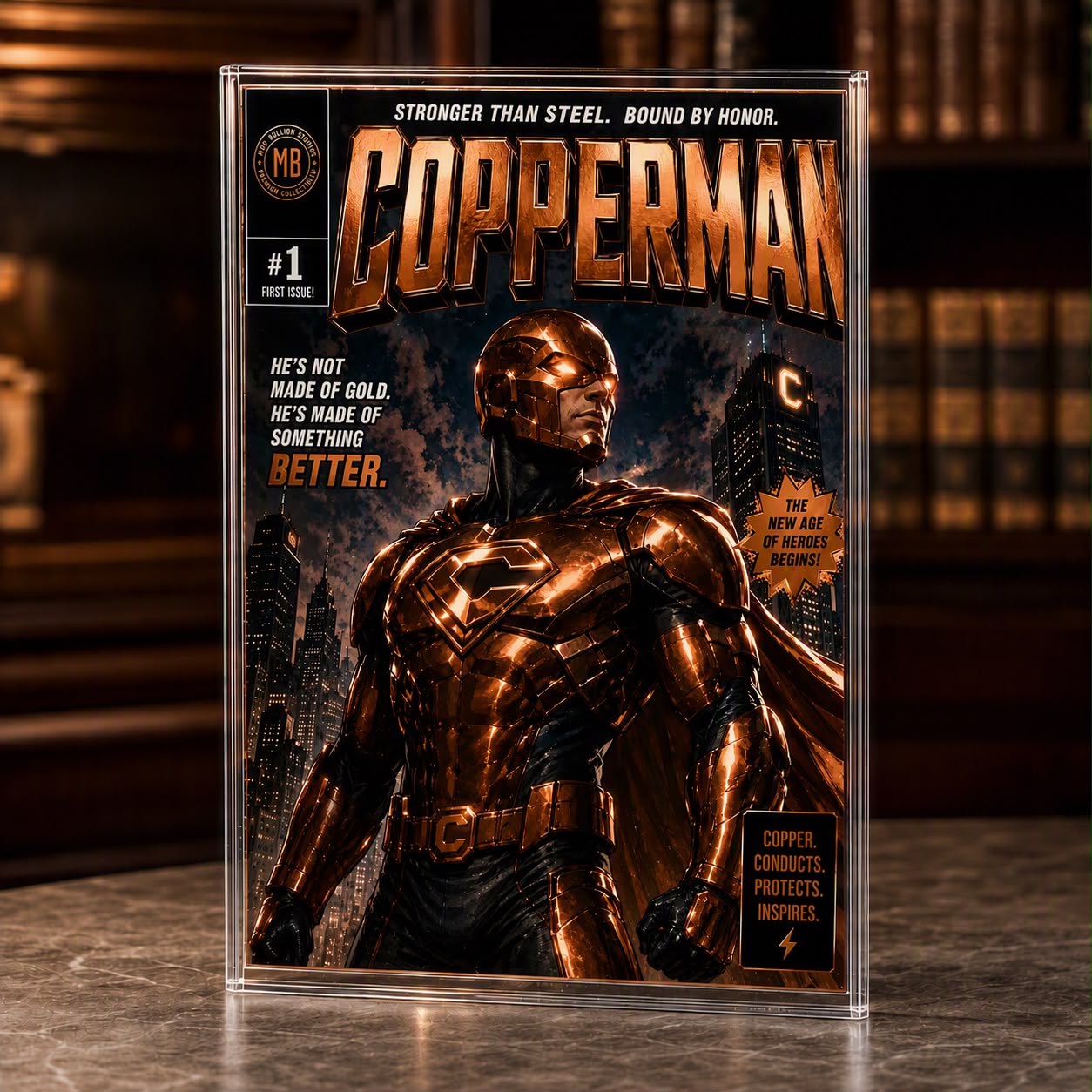 Copperman Comic Book 5 oz Copper Foil