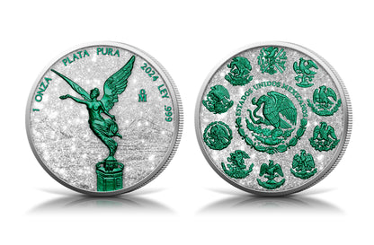 2024 Mexico Libertad Diamond Dust Poison Edition 1 oz Silver Coin (07/17)