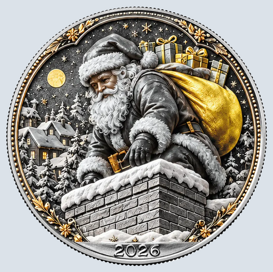 2026 U.S. Eagle Santa's Midnight Journey Edition 1 oz Silver Coin
