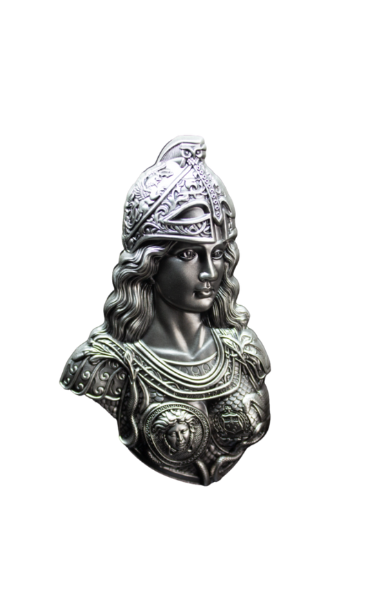 Estimate: 2026 Samoa Athena Shaped Stacker 2 oz Silver in Capsule Only