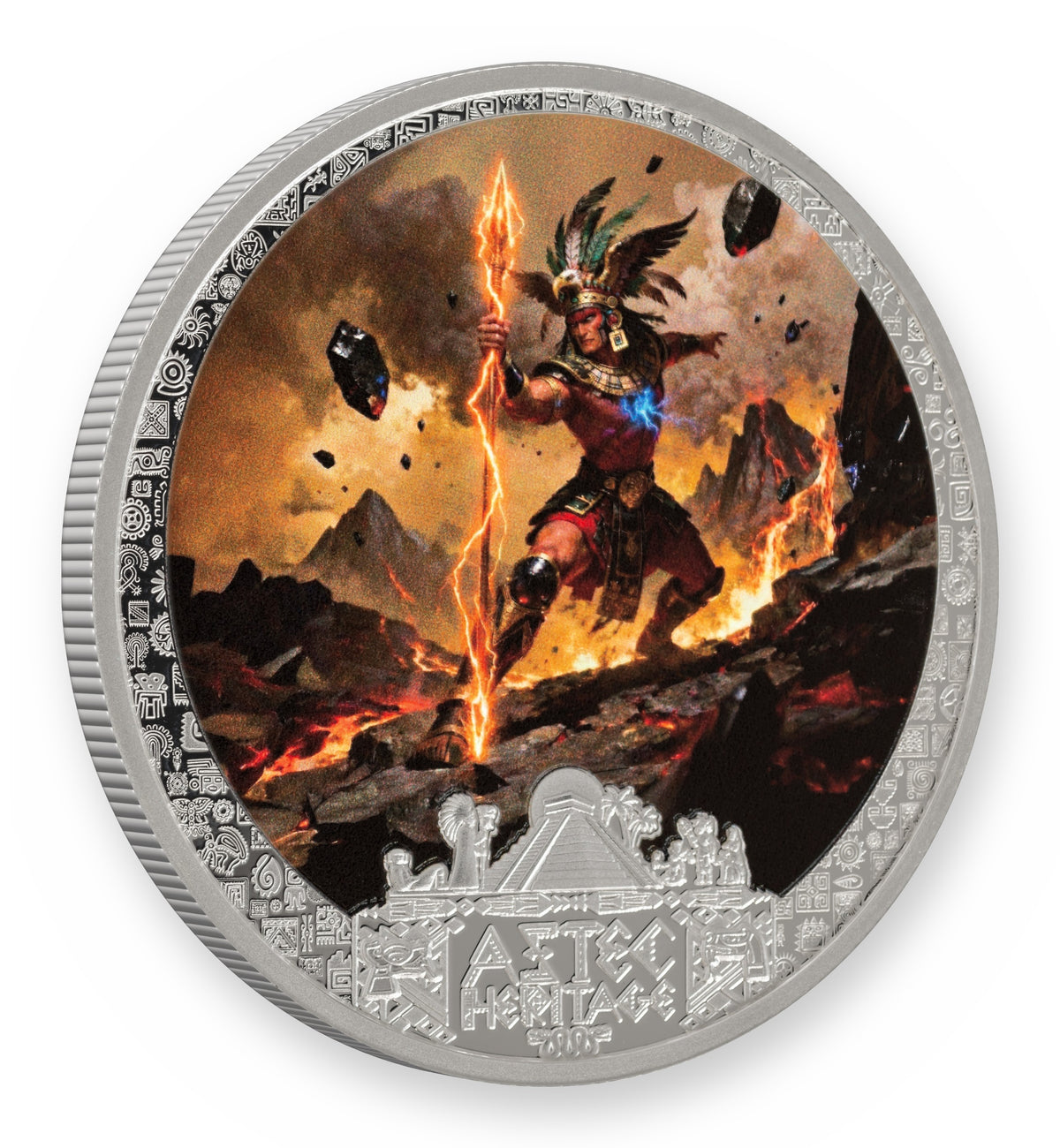 2026 Liberia Aztec Heritage Tezcatlipoca 1/2 oz Silver Coin