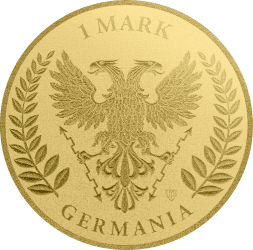 2026 Germania Lady Germania 1/1000 oz Gold Round in Card (07/13)