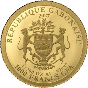 2027 Gabon Guardian Angel 1/200 oz Gold Coin