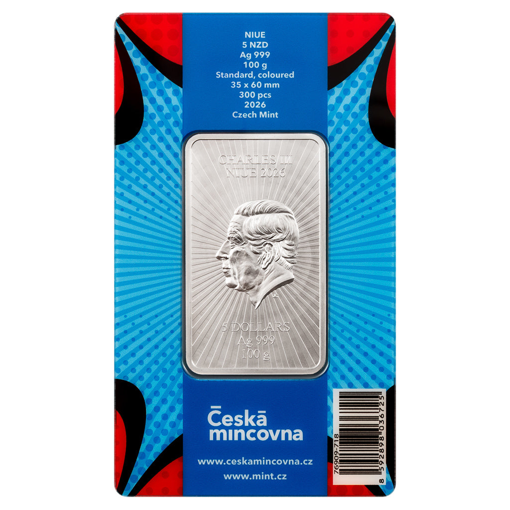 2026 Niue Pop-Art Colorized 100g Silver Bar