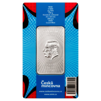 2026 Niue Pop-Art Colorized 100g Silver Bar