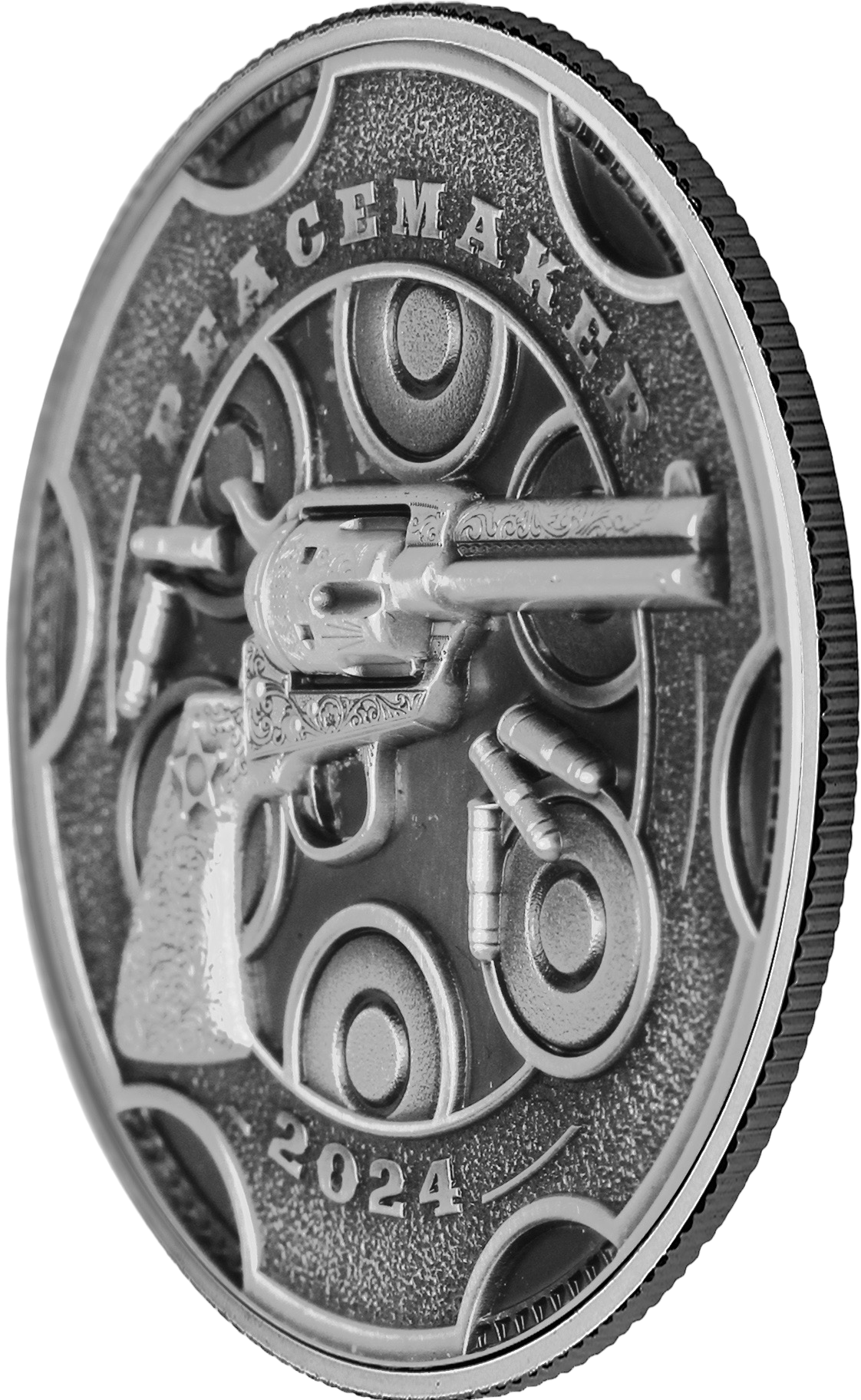 2024 Cameroon Peacemaker UHR 1 oz Silver Coin NGC MS 70 Bullet Label