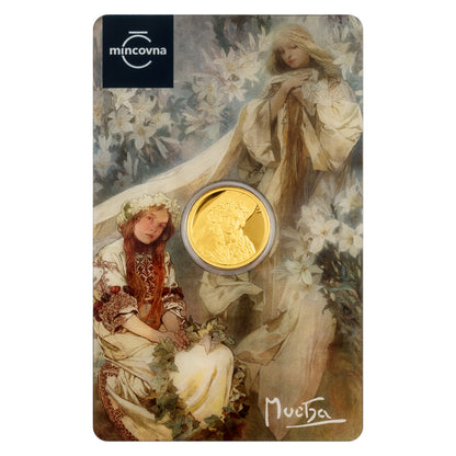 2026 Niue Alphonse Mucha - The Mystic 1/10 oz Gold Coin in Card