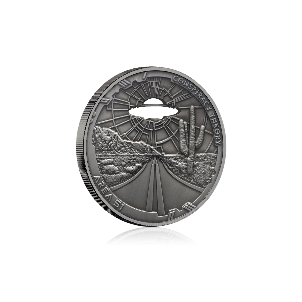 2022 Samoa Conspiracy Collection - Area 51 Cut-Out CN Coin in Card