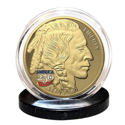 1776-2026 America 250 'Buffalo Nickel - Golden Proof' CN Medal