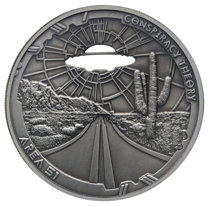 2022 Samoa Conspiracy Collection - Area 51 Cut-Out CN Coin in Card