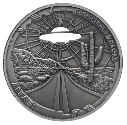 2022 Samoa Conspiracy Collection - Area 51 Cut-Out CN Coin in Card