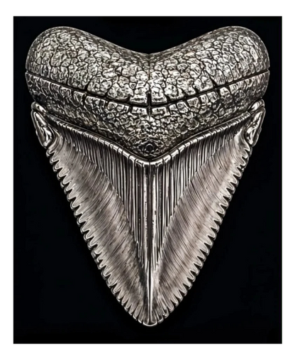 Megalodon Shark Tooth Shaped 5 oz Copper Medal