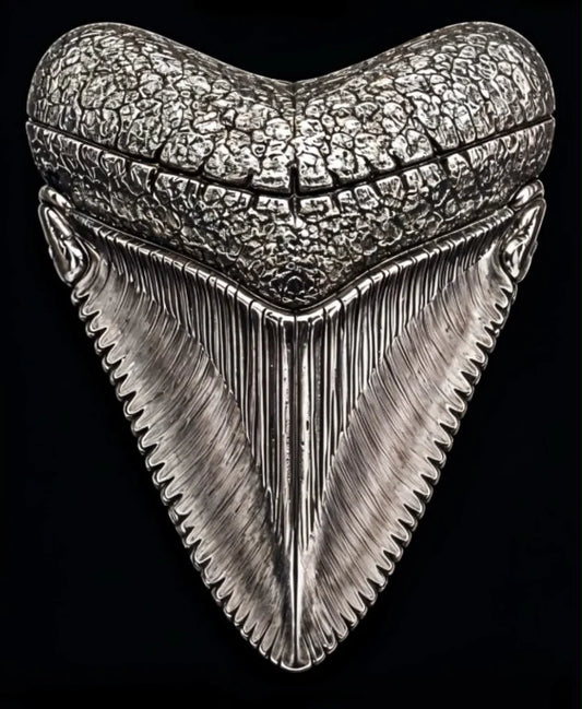 Megalodon Shark Tooth Shaped 5 oz Copper Medal