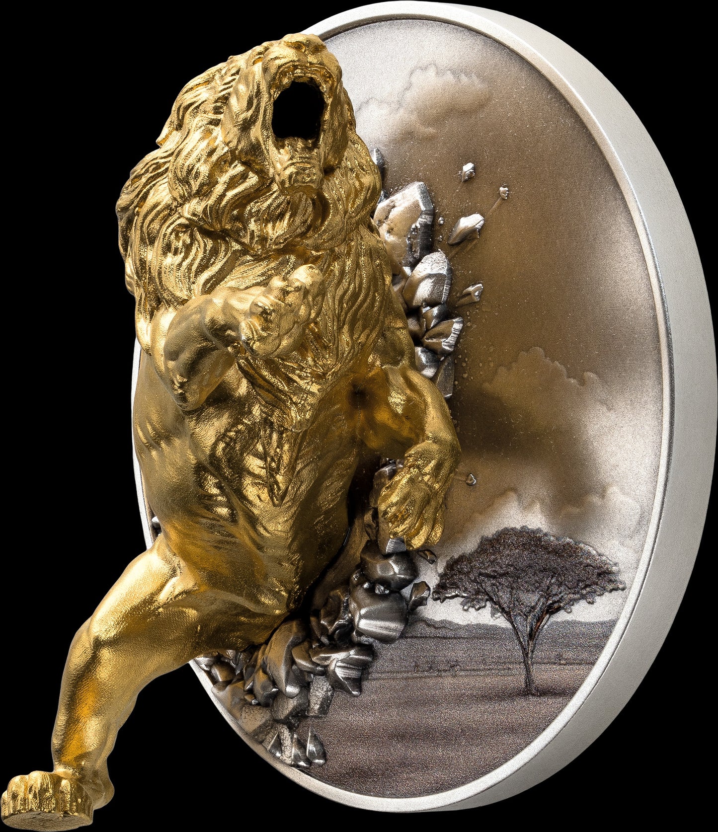 2026 Burundi Dynamic Dimension Lion 5 oz Silver Coin (07/08)
