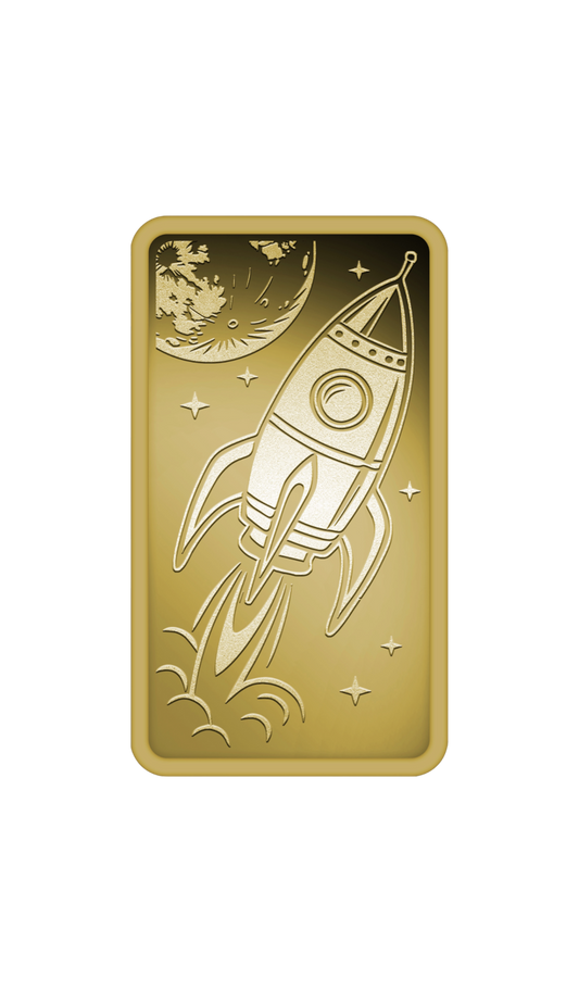 2026 Liberia Retro Rocket 1/200 oz Gold Coin (07/03)