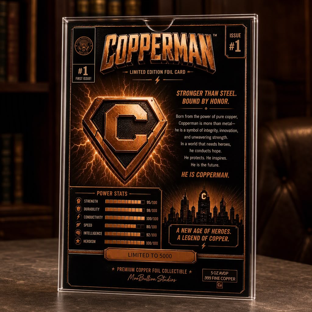 Copperman Comic Book 5 oz Copper Foil