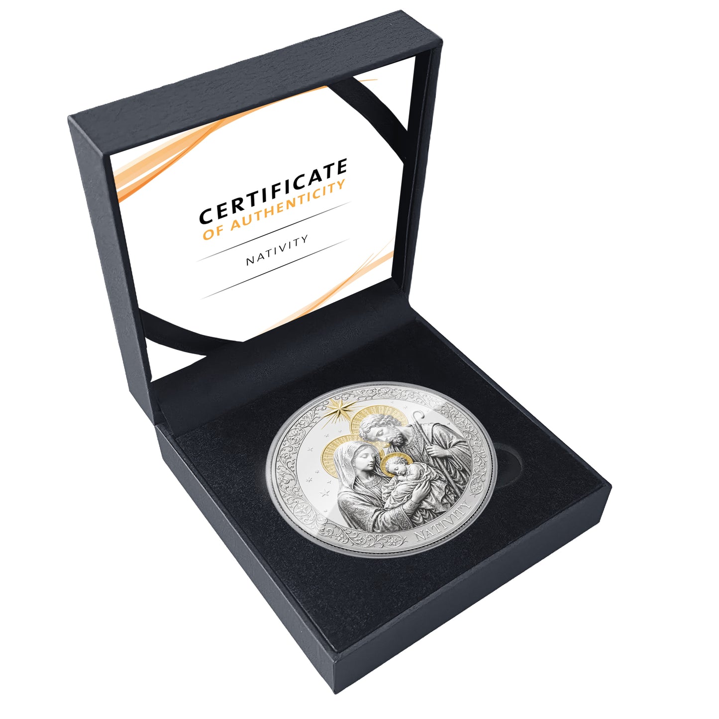 2026 Cameroon Nativity 5 oz White Brass Coin (06/19)