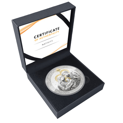2026 Cameroon Nativity 5 oz White Brass Coin (06/19)