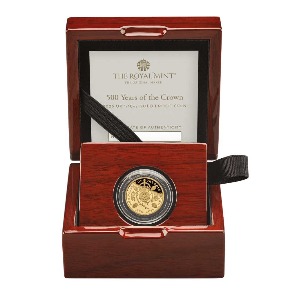 2026 Great Britain 500 Years of the Crown Proof 1/10 oz Gold Coin