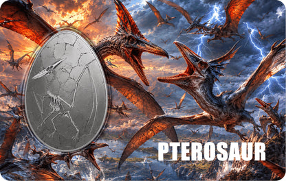 Pterosaur 1/500 oz Palladium Medal in Card (0622)
