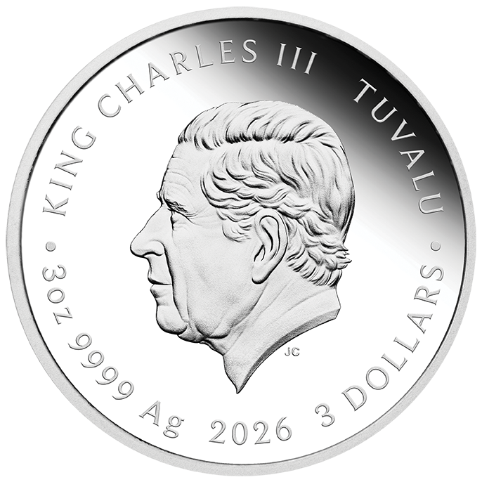 2026 Tuvalu Imperial Vermillion Phoenix 3 oz Silver Coin
