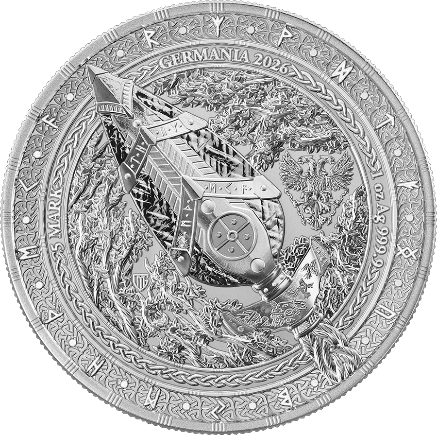 Estimate: 2026 Germania Artefacts - Gungnir BU 1 oz Silver Coin