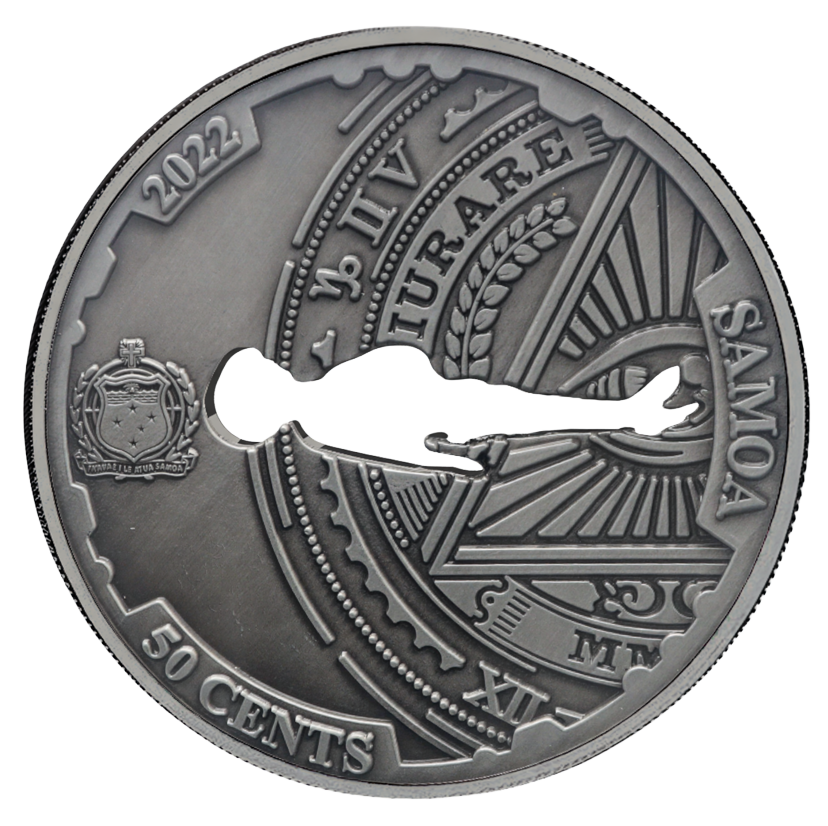 2022 Samoa Conspiracy Collection - Roswell Cut-Out CN Coin in Card