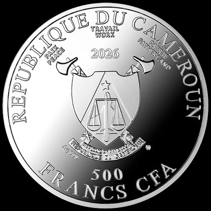 2026 Cameroon Save the World - Lion 17.5g Silver Coin