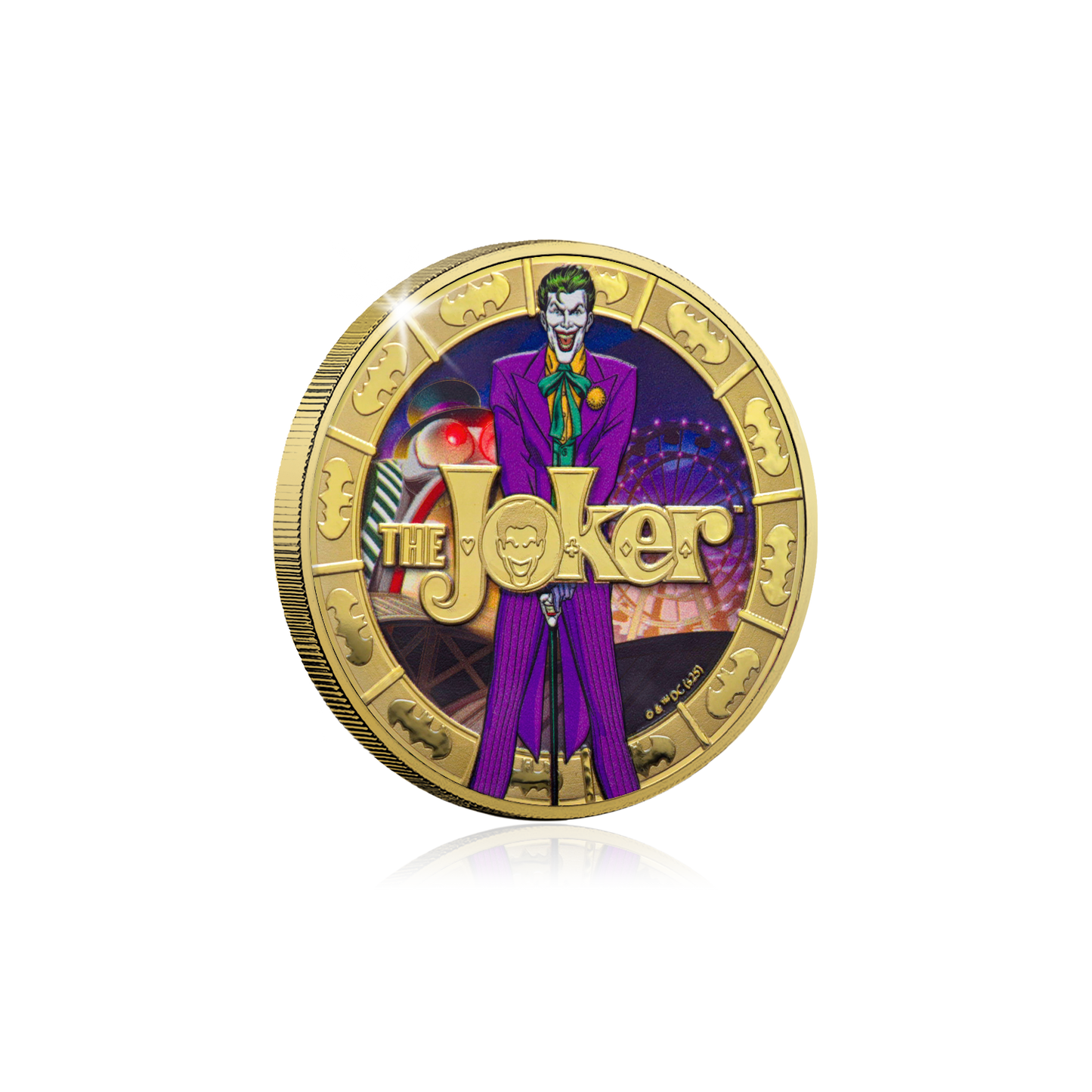 2025 Solomon Islands DC The Joker Gold Plated 27.5g CN Coin in Card (07/13)
