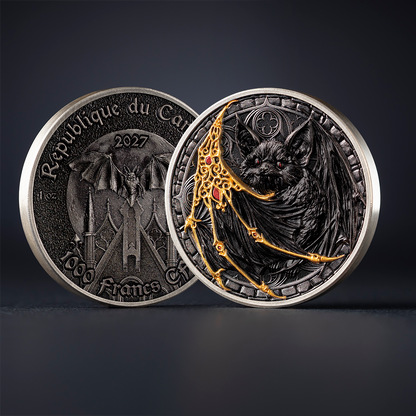 2027 Cameroon Creatures of Nocturne - The Bat 1 oz Silver Coin