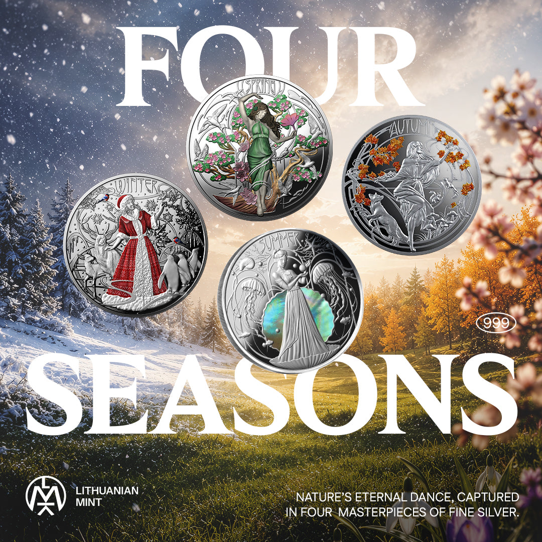 2025 Niue Four Seasons 4 x 1 oz Silver Coin Set (08/07)