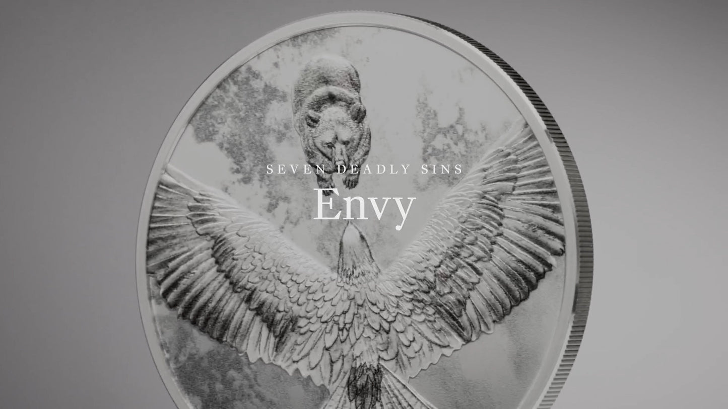 2026 Cook Islands Seven Deadly Sins - Envy 1 oz Silver Coin
