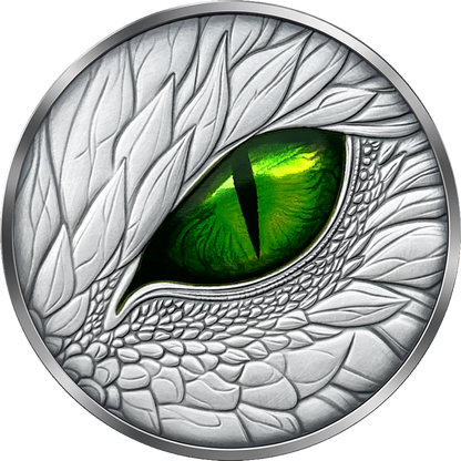 2026 Cameroon Emerald Dragon Eye 1 oz Silver Coin