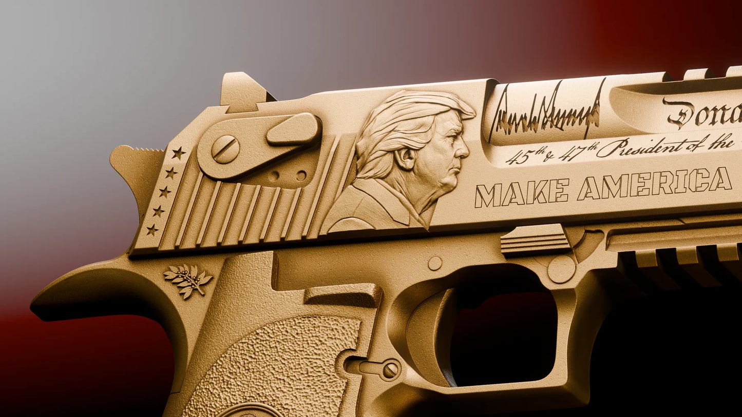 Trump Desert Eagle Gold Gilt 2 oz Silver Medal (07/17)