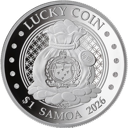 2026 Samoa Lucky Coin - Money Frog 1/2 oz Silver Coin
