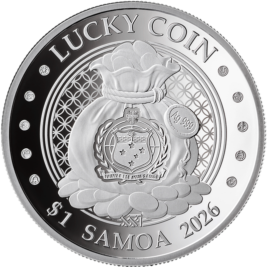 2026 Samoa Lucky Coin - Money Frog 1/2 oz Silver Coin